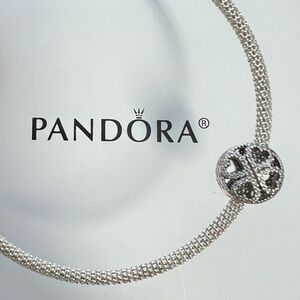 Pandora Petals of Love Clear CZ Charm